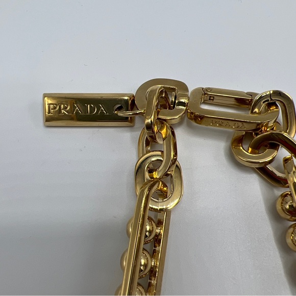 NWT NIB PRADA Gold Chain Necklace - Picture 4 of 12